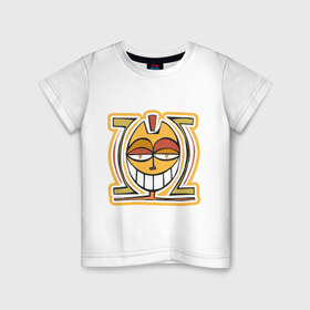Детская футболка хлопок с принтом Egiptian Smile в Екатеринбурге, 100% хлопок | круглый вырез горловины, полуприлегающий силуэт, длина до линии бедер | egiptian smile | ethno | древний египет | египетский смайл | смайлик | этнический стиль | этно