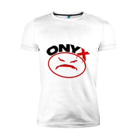 Мужская футболка премиум с принтом Onyx в Екатеринбурге, 92% хлопок, 8% лайкра | приталенный силуэт, круглый вырез ворота, длина до линии бедра, короткий рукав | gangsta | hip hop | hop | оникс | хоп