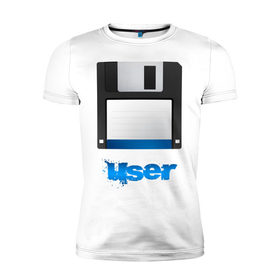 Мужская футболка премиум с принтом Floppy Disk в Екатеринбурге, 92% хлопок, 8% лайкра | приталенный силуэт, круглый вырез ворота, длина до линии бедра, короткий рукав | 