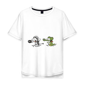 Мужская футболка хлопок Oversize с принтом Зебда-зебда-няма в Екатеринбурге, 100% хлопок | свободный крой, круглый ворот, “спинка” длиннее передней части | зебда | зебра