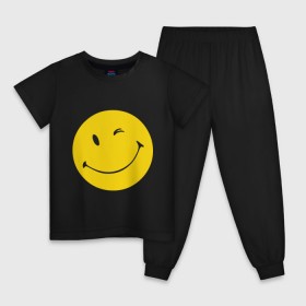 Детская пижама хлопок с принтом Smiles в Екатеринбурге, 100% хлопок |  брюки и футболка прямого кроя, без карманов, на брюках мягкая резинка на поясе и по низу штанин
 | smiles | подмигивающий смайлик | смайл | смайлик | улыбающейся смайлик | улыбка