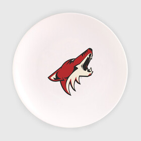 Тарелка 3D с принтом Phoenix Coyotes в Екатеринбурге, фарфор | диаметр - 210 мм
диаметр для нанесения принта - 120 мм | nhl | phoenix coyotes | нхл | хоккей | хоккейная лига