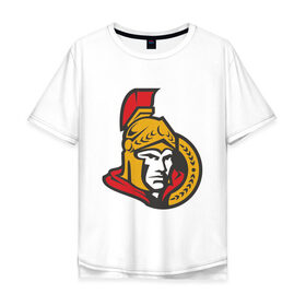 Мужская футболка хлопок Oversize с принтом Ottawa Senators в Екатеринбурге, 100% хлопок | свободный крой, круглый ворот, “спинка” длиннее передней части | ottawa senators | канадский хоккей | нхл | оттава сенаторс | хокей | хоккей | хоккейная лига
