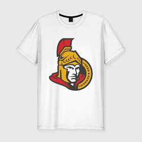Мужская футболка премиум с принтом Ottawa Senators в Екатеринбурге, 92% хлопок, 8% лайкра | приталенный силуэт, круглый вырез ворота, длина до линии бедра, короткий рукав | ottawa senators | канадский хоккей | нхл | оттава сенаторс | хокей | хоккей | хоккейная лига