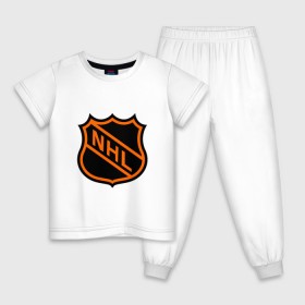 Детская пижама хлопок с принтом NHL в Екатеринбурге, 100% хлопок |  брюки и футболка прямого кроя, без карманов, на брюках мягкая резинка на поясе и по низу штанин
 | национальная хоккейная лига | нхл