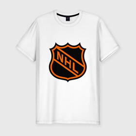 Мужская футболка премиум с принтом NHL в Екатеринбурге, 92% хлопок, 8% лайкра | приталенный силуэт, круглый вырез ворота, длина до линии бедра, короткий рукав | национальная хоккейная лига | нхл