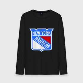 Мужской лонгслив хлопок с принтом New York Rangers в Екатеринбурге, 100% хлопок |  | new york rangers | nhl | национальная хоккейная лига | нью йорк рейнджерс | хоккей | хоккейная лига