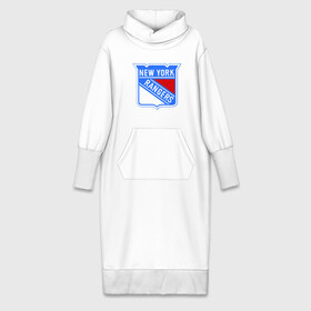 Платье удлиненное хлопок с принтом New York Rangers в Екатеринбурге,  |  | new york rangers | nhl | национальная хоккейная лига | нью йорк рейнджерс | хоккей | хоккейная лига