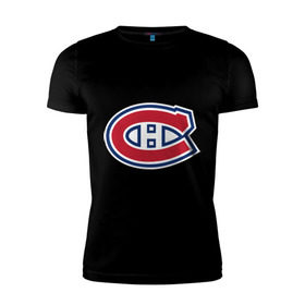 Мужская футболка премиум с принтом Montreal Canadiens в Екатеринбурге, 92% хлопок, 8% лайкра | приталенный силуэт, круглый вырез ворота, длина до линии бедра, короткий рукав | montreal canadiens | канадская хоккейная лига | монтреал | нхл | хокей | хоккей
