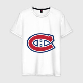 Мужская футболка хлопок с принтом Montreal Canadiens в Екатеринбурге, 100% хлопок | прямой крой, круглый вырез горловины, длина до линии бедер, слегка спущенное плечо. | montreal canadiens | канадская хоккейная лига | монтреал | нхл | хокей | хоккей