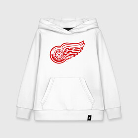 Детская толстовка хлопок с принтом Detroit Red Wings в Екатеринбурге, 100% хлопок | Круглый горловой вырез, эластичные манжеты, пояс, капюшен | hockey | nhl | лига | нхл | хокей | хоккей | хоккейная лига