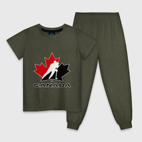 Детская пижама хлопок с принтом Canada в Екатеринбурге, 100% хлопок |  брюки и футболка прямого кроя, без карманов, на брюках мягкая резинка на поясе и по низу штанин
 | canada | hockey | nhl | канада | лига | нхл | хокей | хокейнаялига | хоккей | хоккейная лига