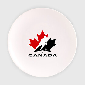 Тарелка 3D с принтом Canada в Екатеринбурге, фарфор | диаметр - 210 мм
диаметр для нанесения принта - 120 мм | canada | hockey | nhl | канада | лига | нхл | хокей | хокейнаялига | хоккей | хоккейная лига