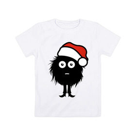 Детская футболка хлопок с принтом Рождественнский лохмач в Екатеринбурге, 100% хлопок | круглый вырез горловины, полуприлегающий силуэт, длина до линии бедер | 2012 | new year | нг | новый 2012 | новый год | рождественский | рождество
