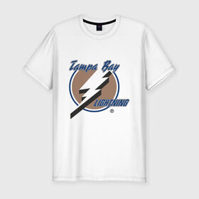 Мужская футболка премиум с принтом Tampa Bay в Екатеринбурге, 92% хлопок, 8% лайкра | приталенный силуэт, круглый вырез ворота, длина до линии бедра, короткий рукав | hockey | nhl | tampa bay | национальная лига | нхл | тампа бэй | хокей | хоккей