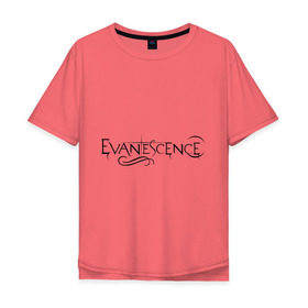 Мужская футболка хлопок Oversize с принтом Evanescence в Екатеринбурге, 100% хлопок | свободный крой, круглый ворот, “спинка” длиннее передней части | evanescence | американский рок | метал | рок | эвенескин