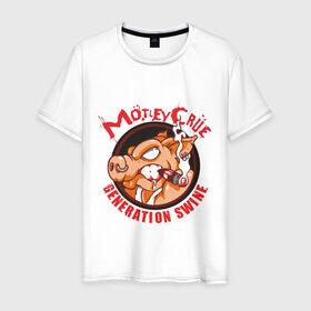 Мужская футболка хлопок с принтом Motley Crue(2) в Екатеринбурге, 100% хлопок | прямой крой, круглый вырез горловины, длина до линии бедер, слегка спущенное плечо. | motley crue