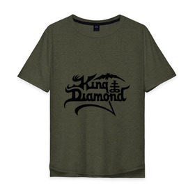 Мужская футболка хлопок Oversize с принтом King Diamond в Екатеринбурге, 100% хлопок | свободный крой, круглый ворот, “спинка” длиннее передней части | heavy metal | metal | rock | trash metal | метал | панки | рок | трэш метал | хеви метал