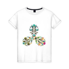 Женская футболка хлопок с принтом Good Flower в Екатеринбурге, 100% хлопок | прямой крой, круглый вырез горловины, длина до линии бедер, слегка спущенное плечо | good flower | орнамент | цветочный узор | цветы