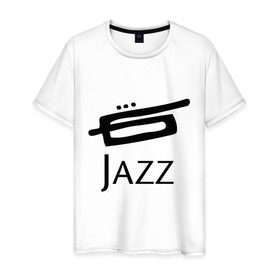 Мужская футболка хлопок с принтом Jazz (3) в Екатеринбурге, 100% хлопок | прямой крой, круглый вырез горловины, длина до линии бедер, слегка спущенное плечо. | джаз | живая музыка | импровизация | инструмент | труба