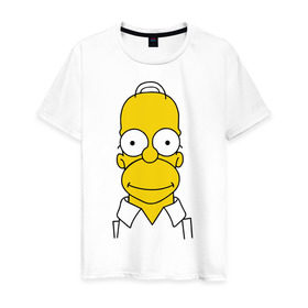 Мужская футболка хлопок с принтом Simpsons (11) в Екатеринбурге, 100% хлопок | прямой крой, круглый вырез горловины, длина до линии бедер, слегка спущенное плечо. | гомер