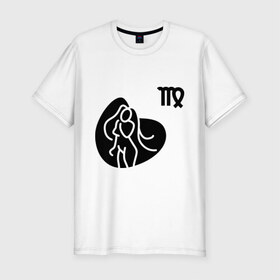 Мужская футболка премиум с принтом Дева(6) в Екатеринбурге, 92% хлопок, 8% лайкра | приталенный силуэт, круглый вырез ворота, длина до линии бедра, короткий рукав | гороскоп | дева | знак зодиака | знаки зодиака