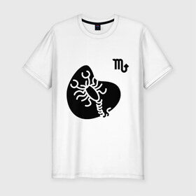 Мужская футболка премиум с принтом Скорпион(6) в Екатеринбурге, 92% хлопок, 8% лайкра | приталенный силуэт, круглый вырез ворота, длина до линии бедра, короткий рукав | 