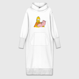 Платье удлиненное хлопок с принтом Гомер и свинья в Екатеринбурге,  |  | гомер