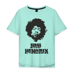 Мужская футболка хлопок Oversize с принтом Jimi Hendrix в Екатеринбурге, 100% хлопок | свободный крой, круглый ворот, “спинка” длиннее передней части | Тематика изображения на принте: 60е | гитарист | джими хендрикс | джимми хендрикс | ретро | рок