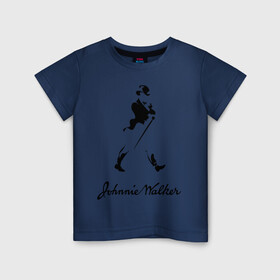 Детская футболка хлопок с принтом Johnnie Walker (2) в Екатеринбурге, 100% хлопок | круглый вырез горловины, полуприлегающий силуэт, длина до линии бедер | Тематика изображения на принте: johnnie walker | бар | бармен | виски | джонни уокер