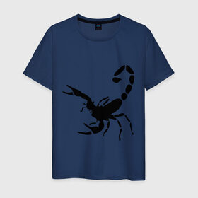 Мужская футболка хлопок с принтом Scorpions (2) в Екатеринбурге, 100% хлопок | прямой крой, круглый вырез горловины, длина до линии бедер, слегка спущенное плечо. | скорпион