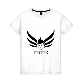 Женская футболка хлопок с принтом Tecktonik RTEK в Екатеринбурге, 100% хлопок | прямой крой, круглый вырез горловины, длина до линии бедер, слегка спущенное плечо | 