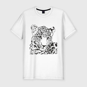 Мужская футболка премиум с принтом Гепардик в Екатеринбурге, 92% хлопок, 8% лайкра | приталенный силуэт, круглый вырез ворота, длина до линии бедра, короткий рукав | гепард | животные | кошачьи | леопард | хищники