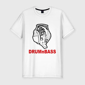Мужская футболка премиум с принтом Drum and bass hard core в Екатеринбурге, 92% хлопок, 8% лайкра | приталенный силуэт, круглый вырез ворота, длина до линии бедра, короткий рукав | dnb | drum | басс | драм