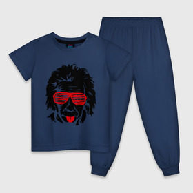 Детская пижама хлопок с принтом Einstein (2) в Екатеринбурге, 100% хлопок |  брюки и футболка прямого кроя, без карманов, на брюках мягкая резинка на поясе и по низу штанин
 | club | einstein | жалюзи | клуб | очки жалюзи | портрет | эйнштейн