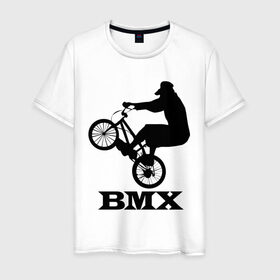 Мужская футболка хлопок с принтом BMX (3) в Екатеринбурге, 100% хлопок | прямой крой, круглый вырез горловины, длина до линии бедер, слегка спущенное плечо. | bmx | бмх | велик | вело | велосипед | велосипедист | велоспорт | райдер | фрирайд | экстремальный спорт | экстрим