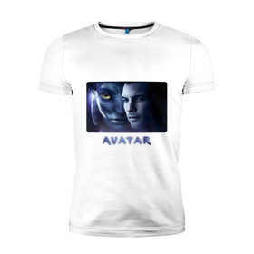 Мужская футболка премиум с принтом Avatar (2) в Екатеринбурге, 92% хлопок, 8% лайкра | приталенный силуэт, круглый вырез ворота, длина до линии бедра, короткий рукав | avatar | аватар