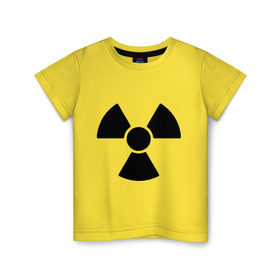 Детская футболка хлопок с принтом Радиоактивный в Екатеринбурге, 100% хлопок | круглый вырез горловины, полуприлегающий силуэт, длина до линии бедер | radiation | radioactive | радиация