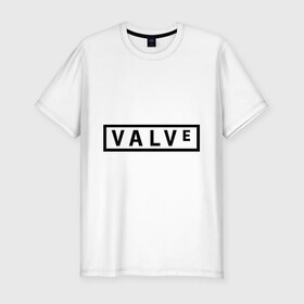Мужская футболка премиум с принтом Valve в Екатеринбурге, 92% хлопок, 8% лайкра | приталенный силуэт, круглый вырез ворота, длина до линии бедра, короткий рукав | Тематика изображения на принте: valve | valvehalf life | разработчик