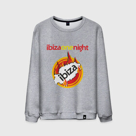 Мужской свитшот хлопок с принтом Ibiza one night в Екатеринбурге, 100% хлопок |  | ibiza | one night | ибица | фестиваль | электронная музыка