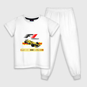 Детская пижама хлопок с принтом F1 в Екатеринбурге, 100% хлопок |  брюки и футболка прямого кроя, без карманов, на брюках мягкая резинка на поясе и по низу штанин
 | Тематика изображения на принте: формула 1