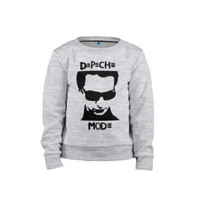 Детский свитшот хлопок с принтом Depeche Mode (2) в Екатеринбурге, 100% хлопок | круглый вырез горловины, эластичные манжеты, пояс и воротник | Тематика изображения на принте: depeche mode | депеш мод | карикатура depeche mode | карикатура депеш мод | фото depeche mode