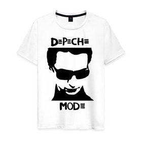 Мужская футболка хлопок с принтом Depeche Mode (2) в Екатеринбурге, 100% хлопок | прямой крой, круглый вырез горловины, длина до линии бедер, слегка спущенное плечо. | depeche mode | депеш мод | карикатура depeche mode | карикатура депеш мод | фото depeche mode