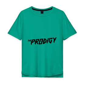 Мужская футболка хлопок Oversize с принтом The Prodigy логотип в Екатеринбурге, 100% хлопок | свободный крой, круглый ворот, “спинка” длиннее передней части | heavy рок | metal | rock | trash | продиджи | продижи | трэш | хеви метал