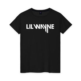 Женская футболка хлопок с принтом Lil Wayne в Екатеринбурге, 100% хлопок | прямой крой, круглый вырез горловины, длина до линии бедер, слегка спущенное плечо | gangsta | gansta | hip | hip hop | hop | rap | реп | рэп | рэпчина | хип | хип хоп | хоп