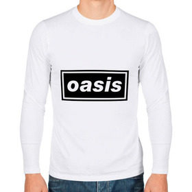 Мужской лонгслив хлопок с принтом Oasis логотип в Екатеринбурге, 100% хлопок |  | Тематика изображения на принте: metal | oasis | лого | лого oasis | метал | символика oasis | эмблема  oasis