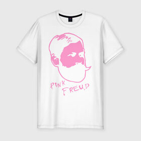 Мужская футболка премиум с принтом Pink Freud в Екатеринбурге, 92% хлопок, 8% лайкра | приталенный силуэт, круглый вырез ворота, длина до линии бедра, короткий рукав | Тематика изображения на принте: dance | tecktonick | tektonic | tektonik | клуб | танцевать | тектоник | тиктоник | фрейд | электронная музыка