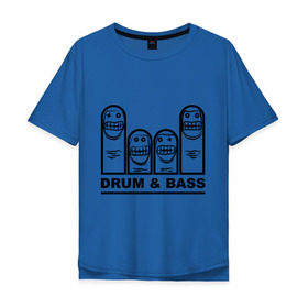 Мужская футболка хлопок Oversize с принтом Drum and Bass злые матрешки в Екатеринбурге, 100% хлопок | свободный крой, круглый ворот, “спинка” длиннее передней части | dnb | drum | басс | драм