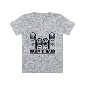 Детская футболка хлопок с принтом Drum and Bass злые матрешки в Екатеринбурге, 100% хлопок | круглый вырез горловины, полуприлегающий силуэт, длина до линии бедер | dnb | drum | басс | драм