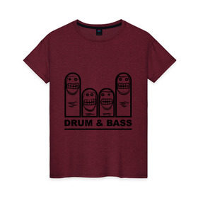 Женская футболка хлопок с принтом Drum and Bass злые матрешки в Екатеринбурге, 100% хлопок | прямой крой, круглый вырез горловины, длина до линии бедер, слегка спущенное плечо | dnb | drum | басс | драм